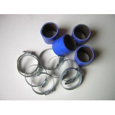 Silicone Hose 50mm Fitting Kit for Bike Carbs or Throttle Bodies BLUE